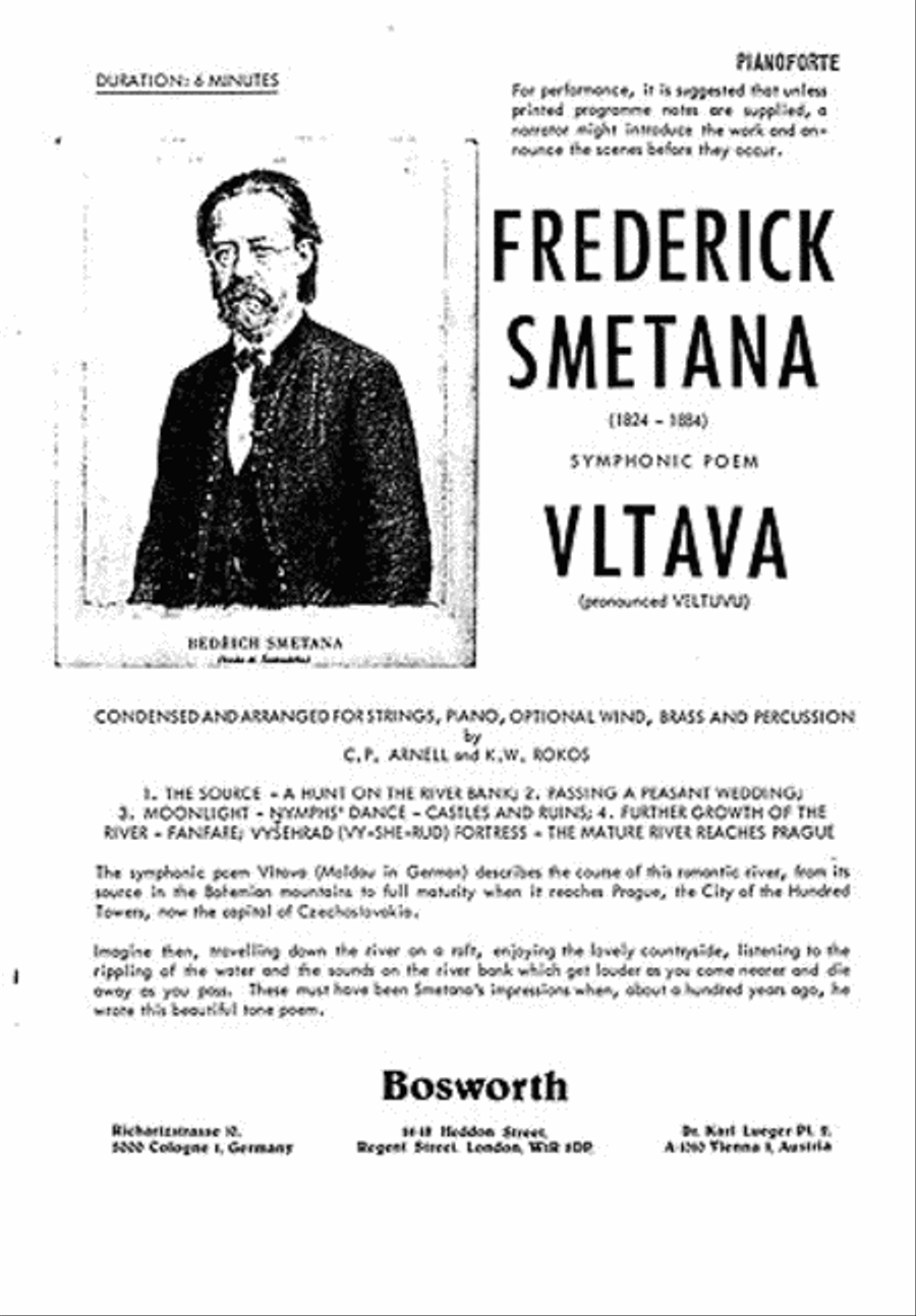 Bedrich Smetana: Vltava - Ma Vlast No.2 Orchestra scores gallery preview page 1