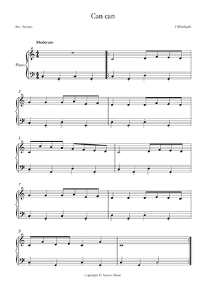 can can easy piano sheet music