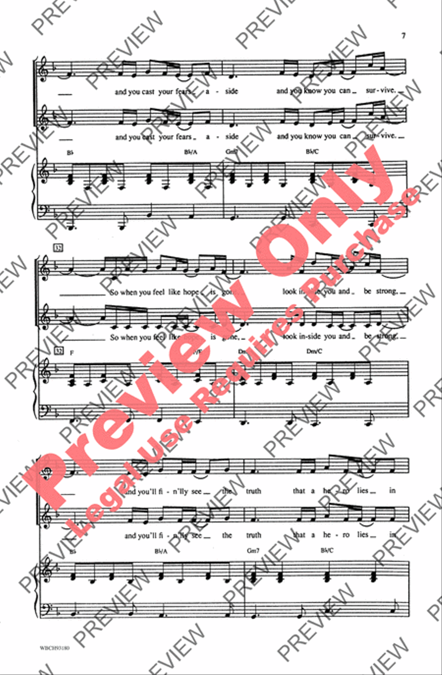Hero Unison Choir scores gallery preview page 6