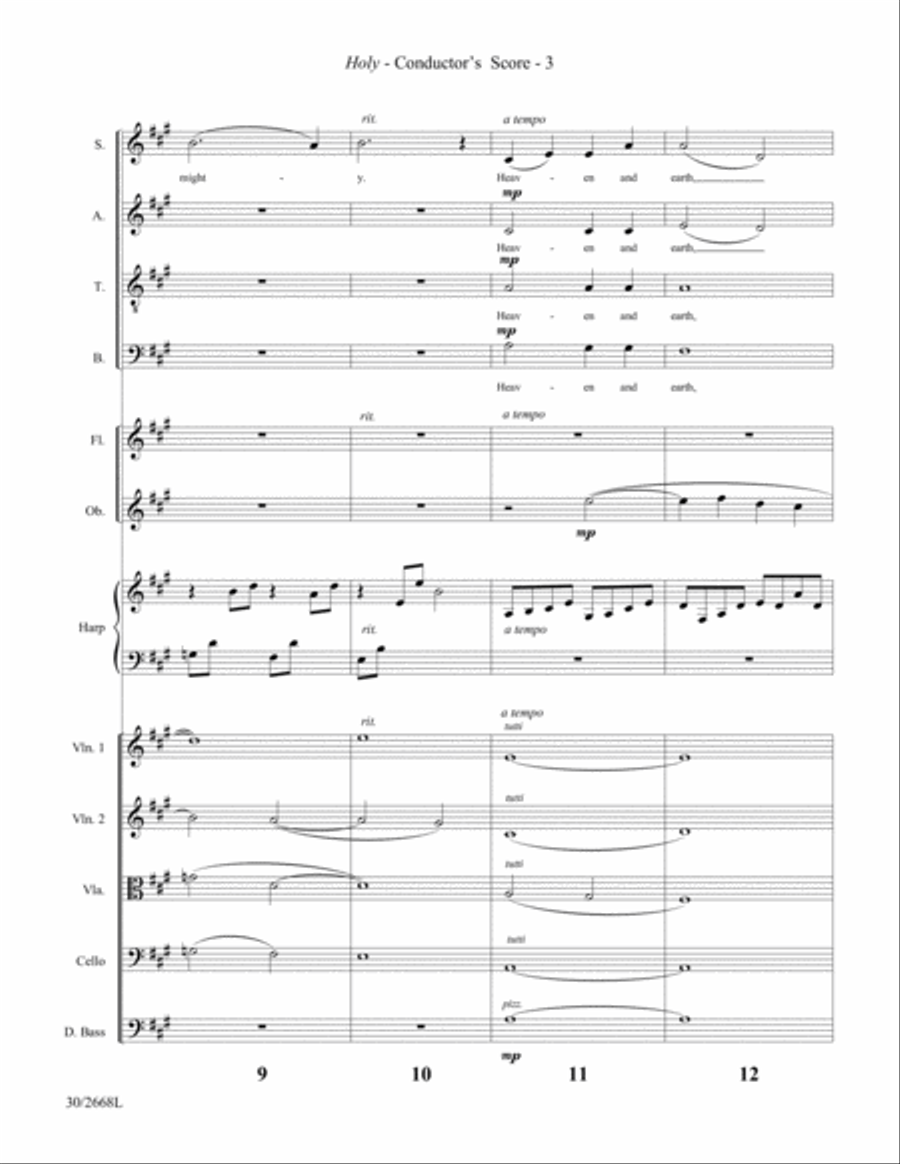 Holy (Sanctus) - Instrumental Ensemble Score and Parts Flute scores gallery preview page 3