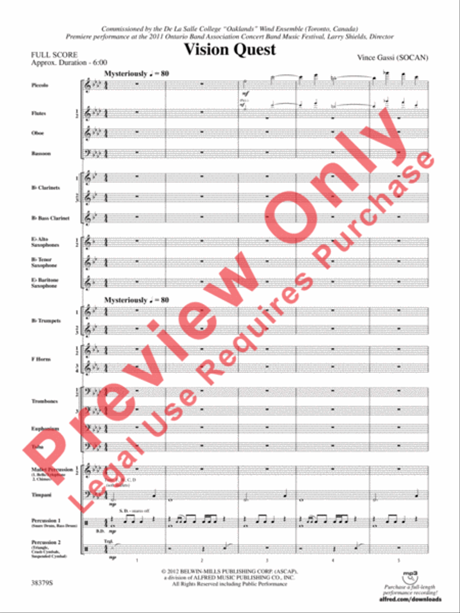 Vision Quest Concert Band scores gallery preview page 4