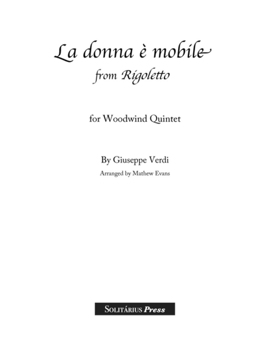 La Donna Mobile for Wind Quintet