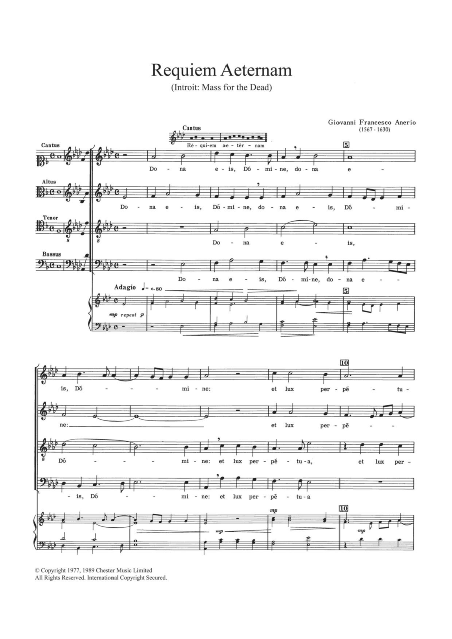 Requiem Aeternam: Introit Choir scores gallery preview page 1