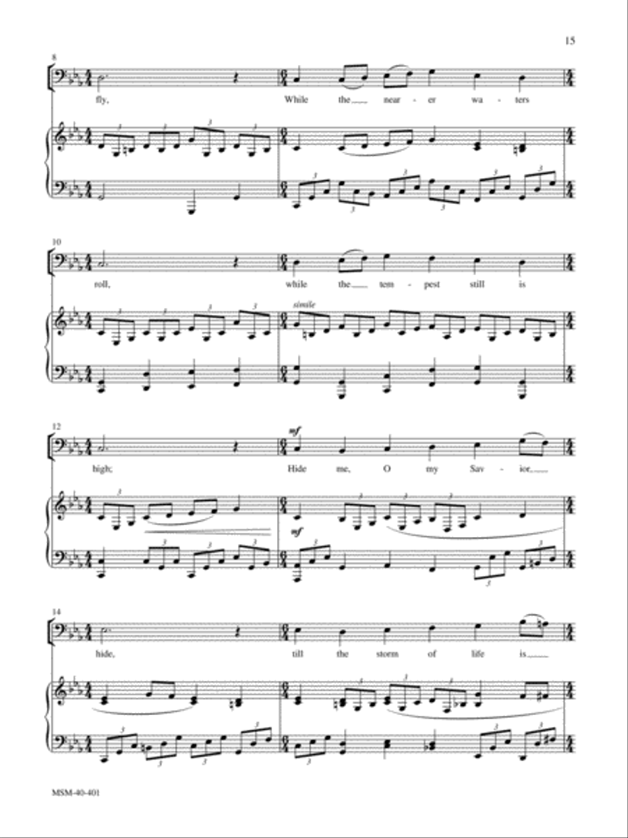 Three Hymns of Hope: Vocal Solos Low Voice scores gallery preview page 7