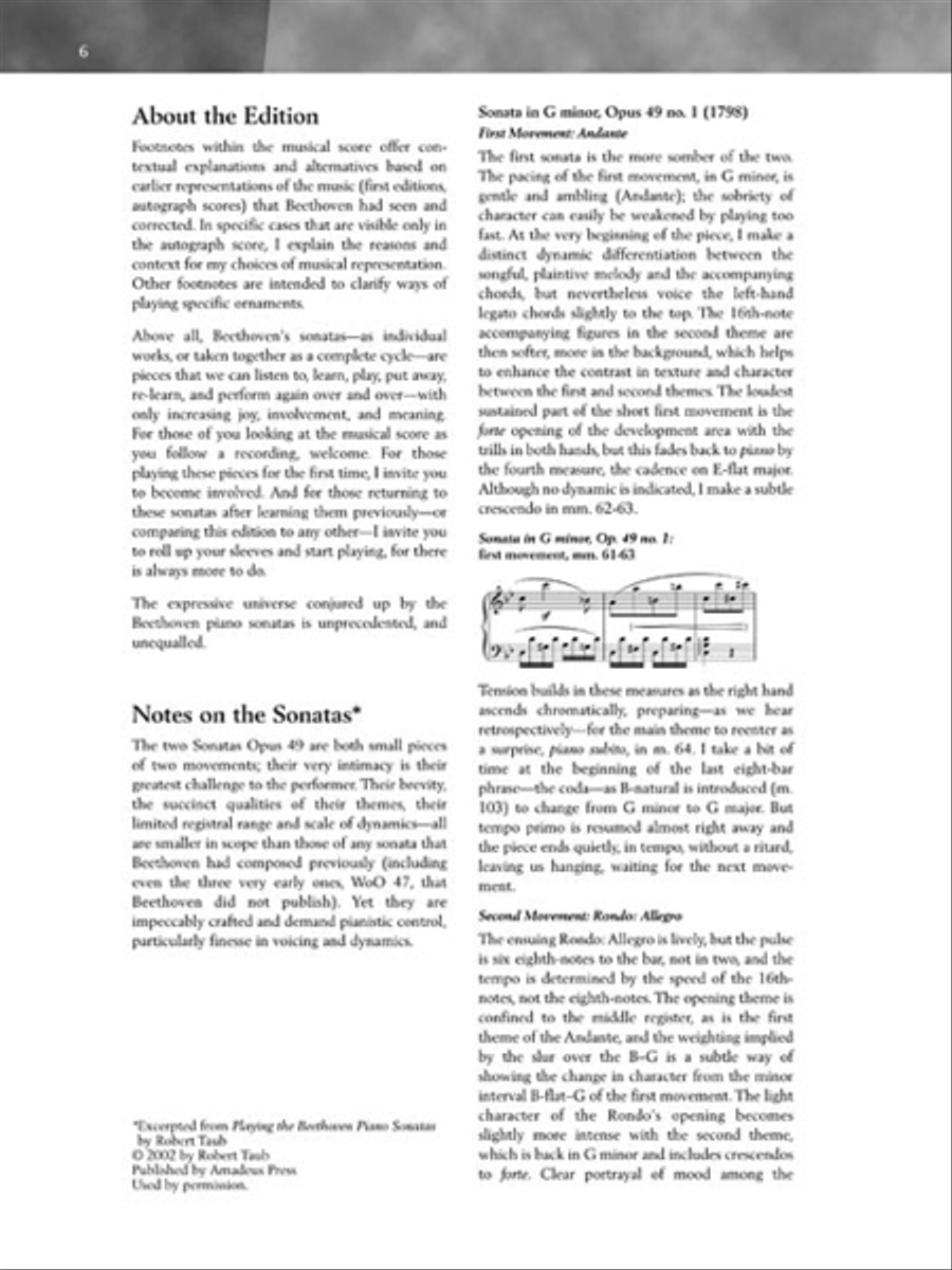 Beethoven – Two Short Sonatas, Opus 49 Piano Solo scores gallery preview page 5