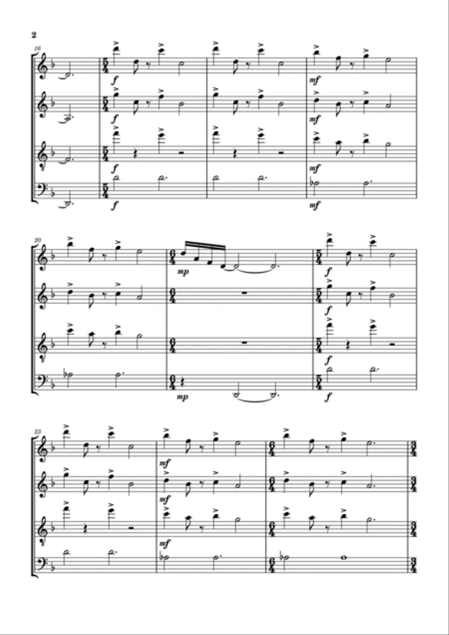Children's Song No. 13 Woodwind Quartet scores gallery preview page 3