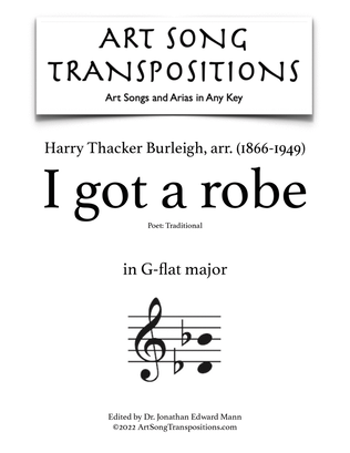 BURLEIGH: I got a robe (transposed to G-flat major)