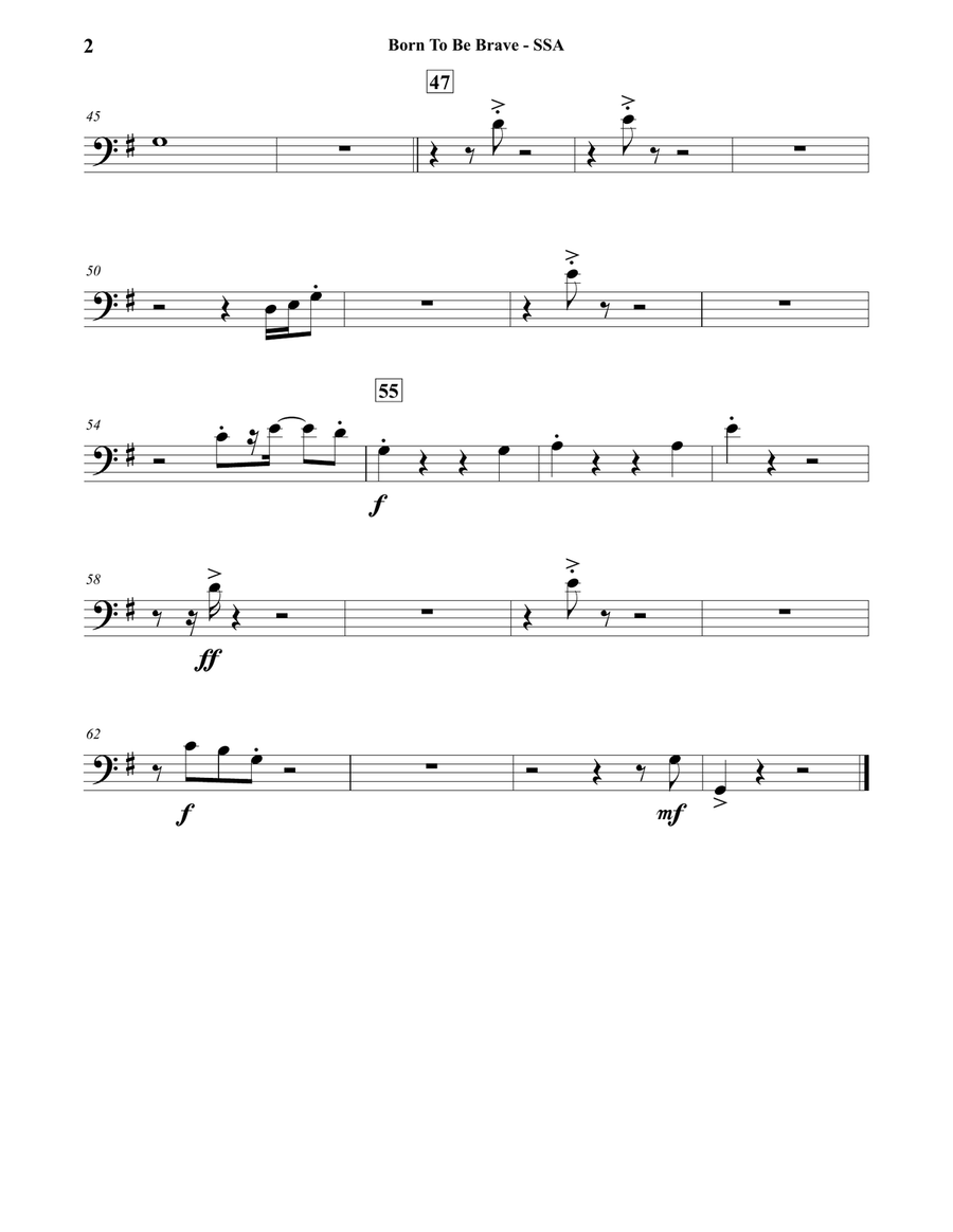 Born To Be Brave Concert Band scores gallery preview page 6