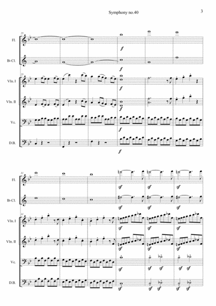 Symphony No. 40 in G minor, K. 550 Movement I (Easy Version)