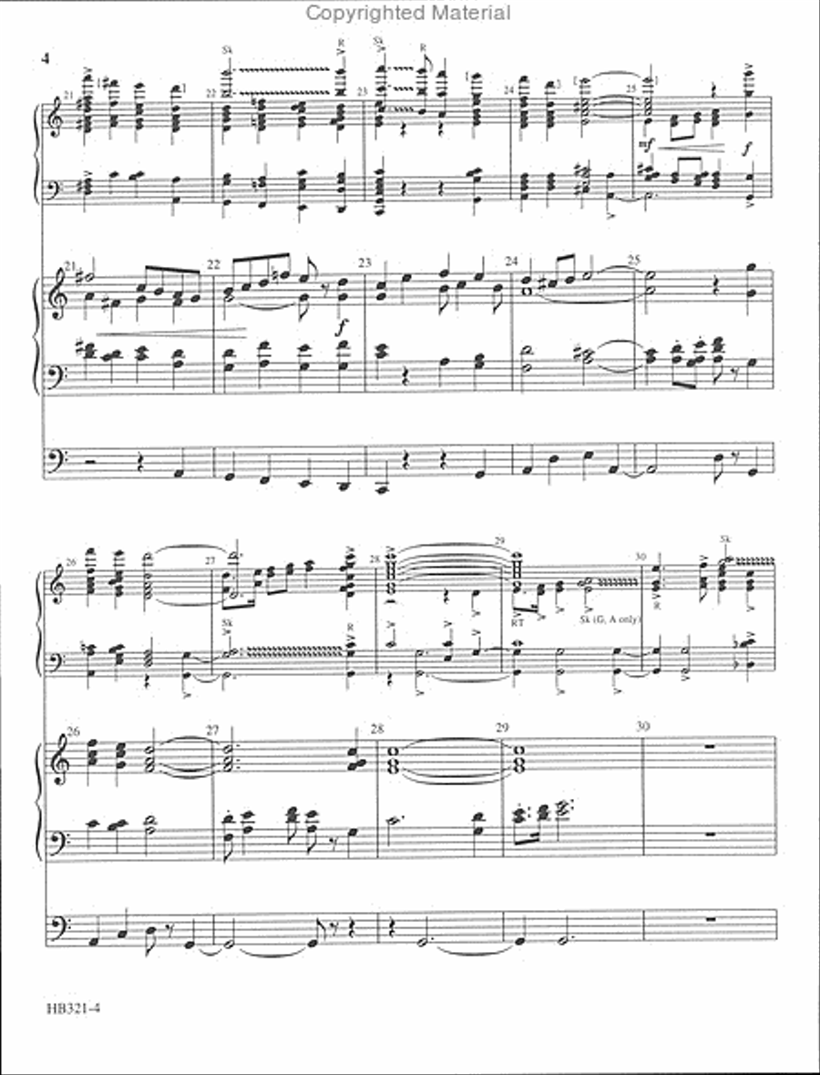 Crown Him Lord of All - organ and handbell score Handbell Choir scores gallery preview page 4