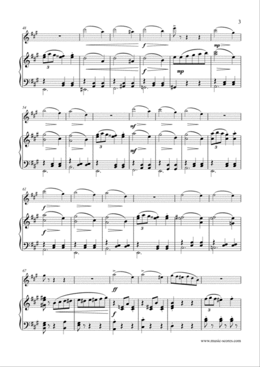 Nutcracker Suite: Waltz of The Flowers - Flute and Piano Flute Solo scores gallery preview page 3