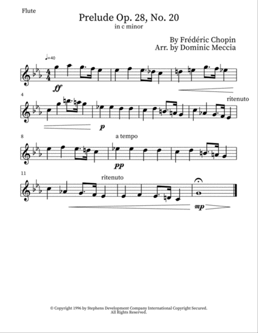 Prelude In C Minor, Op. 28, No. 20 Woodwind Quintet scores gallery preview page 3