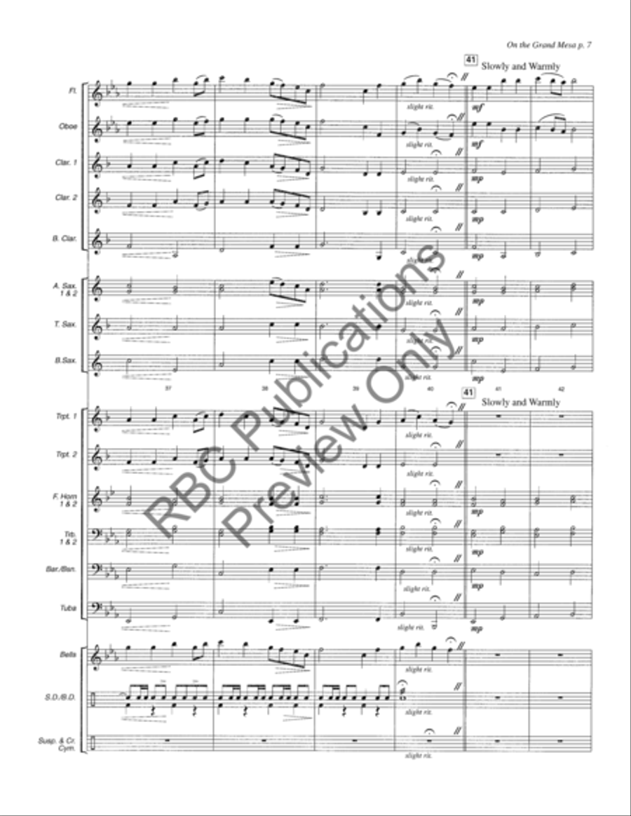 On The Grand Mesa Concert Band scores gallery preview page 10