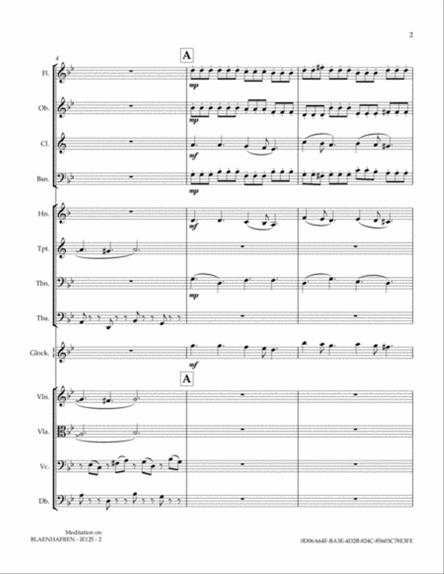 Meditation on BLAENHAFREN Full Orchestra scores gallery preview page 6