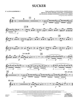 Sucker (arr. Paul Murtha) - Eb Alto Saxophone 1