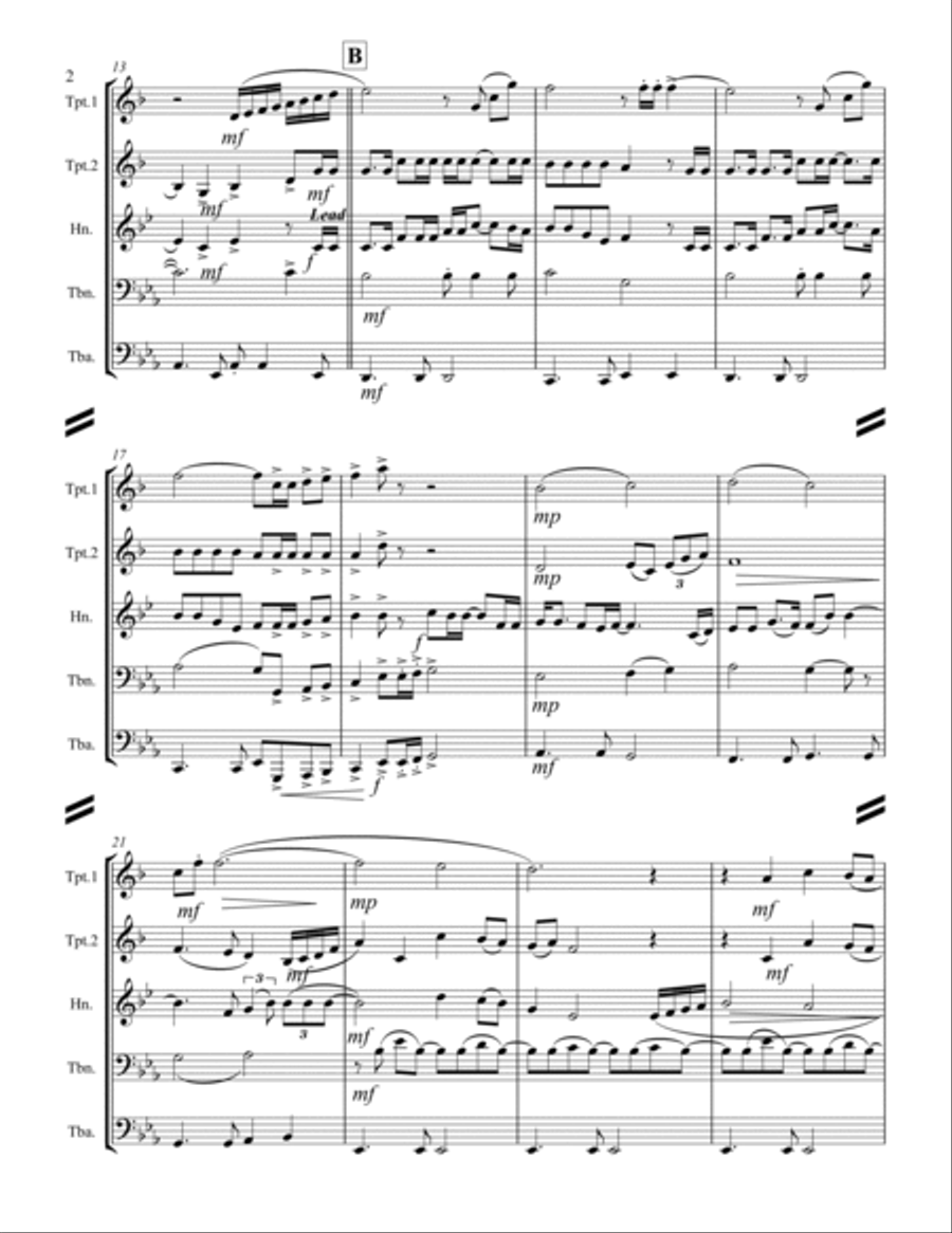 God Bless The U.s.a. Brass Ensemble scores gallery preview page 3