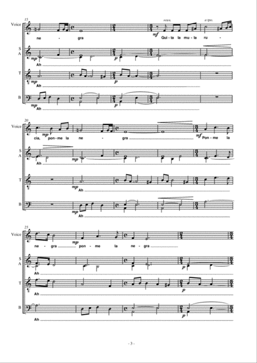Cantos de la Huerta 4-Part scores gallery preview page 5
