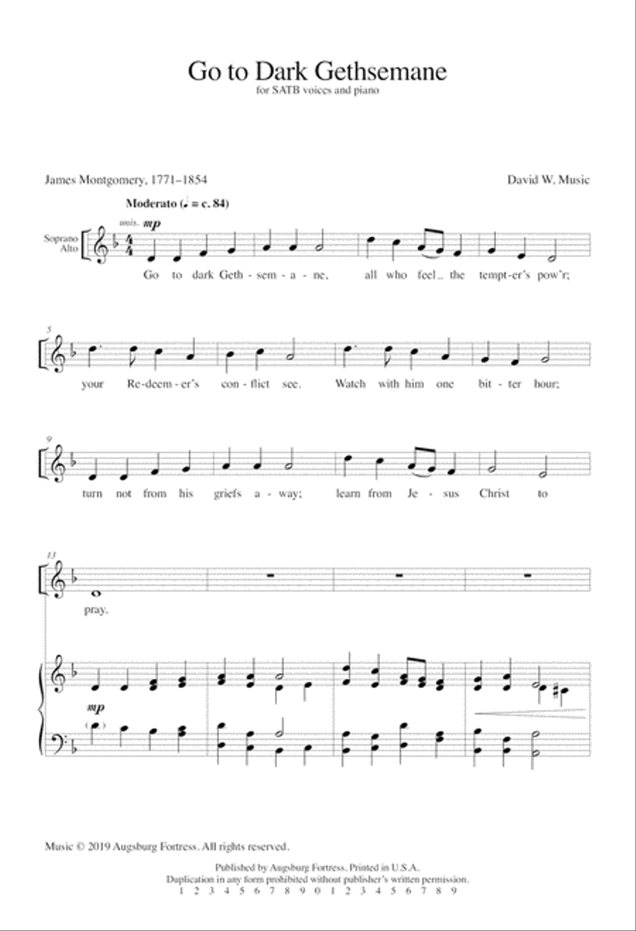 Go to Dark Gethsemane 4-Part scores gallery preview page 2