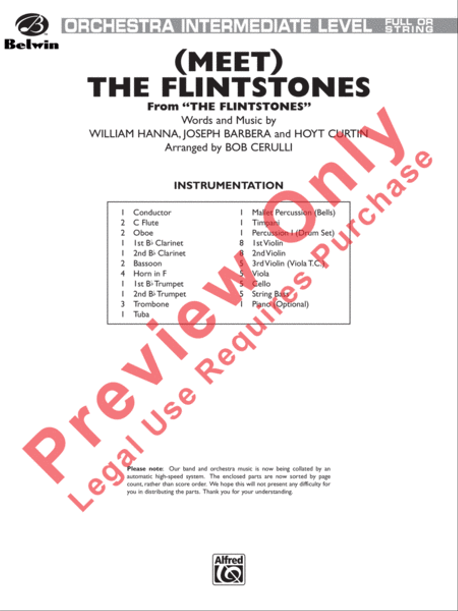 (Meet) The Flintstones Full Orchestra scores gallery preview page 2