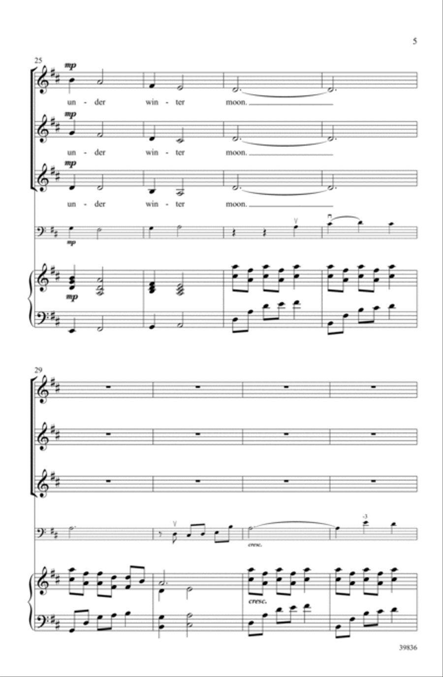 Under Winter Moon Under Winter Moon Choir scores gallery preview page 4