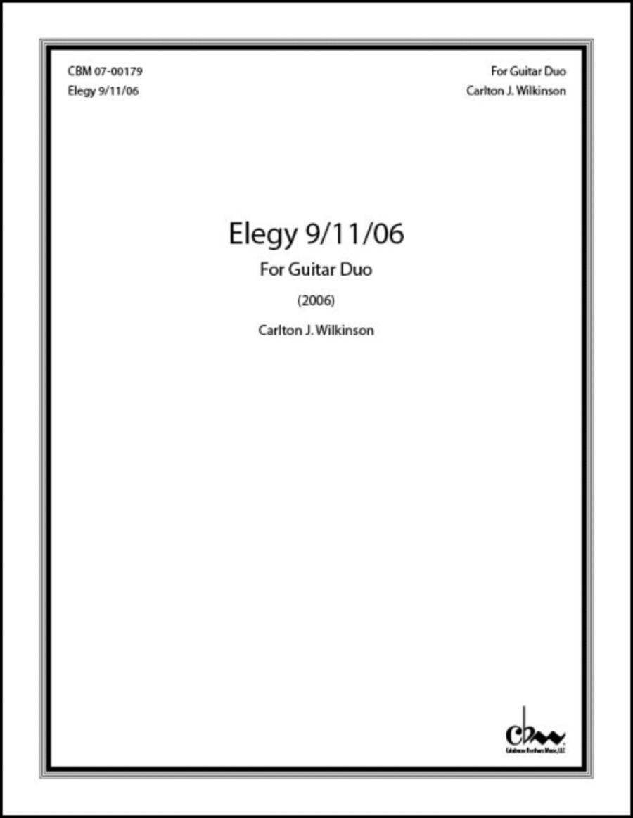 Elegy 09/11/06 Guitar Ensemble scores gallery preview page 1