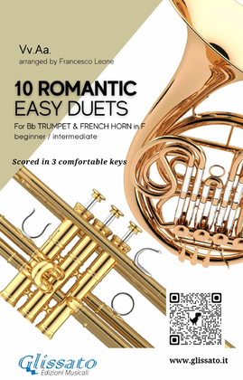 Book cover for 10 Romantic Easy duets for Bb Trumpet and French Horn in F