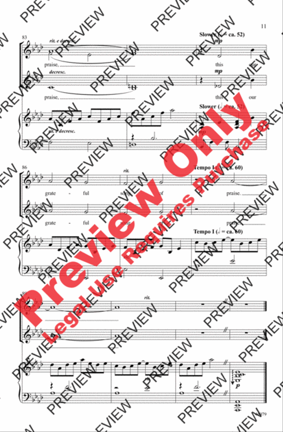 For the Beauty of the Earth Women's Choir scores gallery preview page 11
