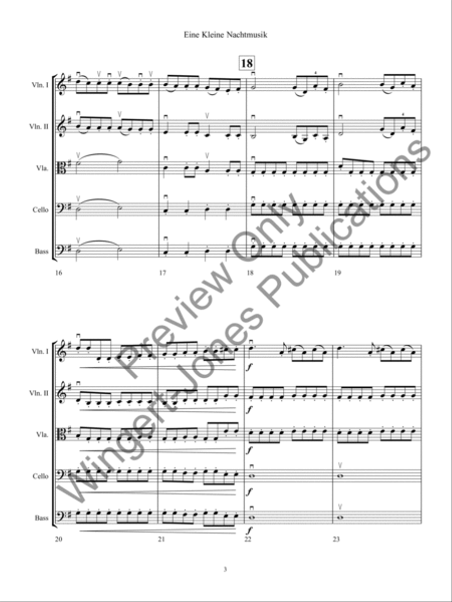Eine Kleine Nachtsmusik Eine Kleine Nachtsmusik String Orchestra scores gallery preview page 6