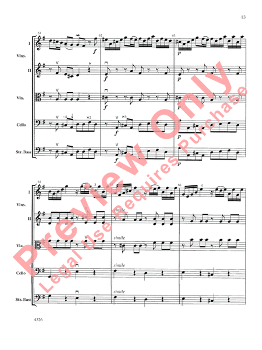 Fiocco Allegro String Orchestra scores gallery preview page 14
