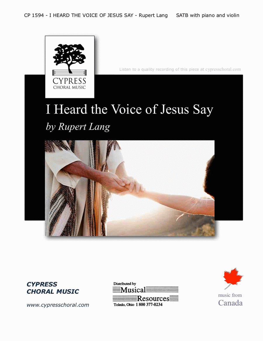 I Heard The Voice Of Jesus Say 4-Part scores gallery preview page 1
