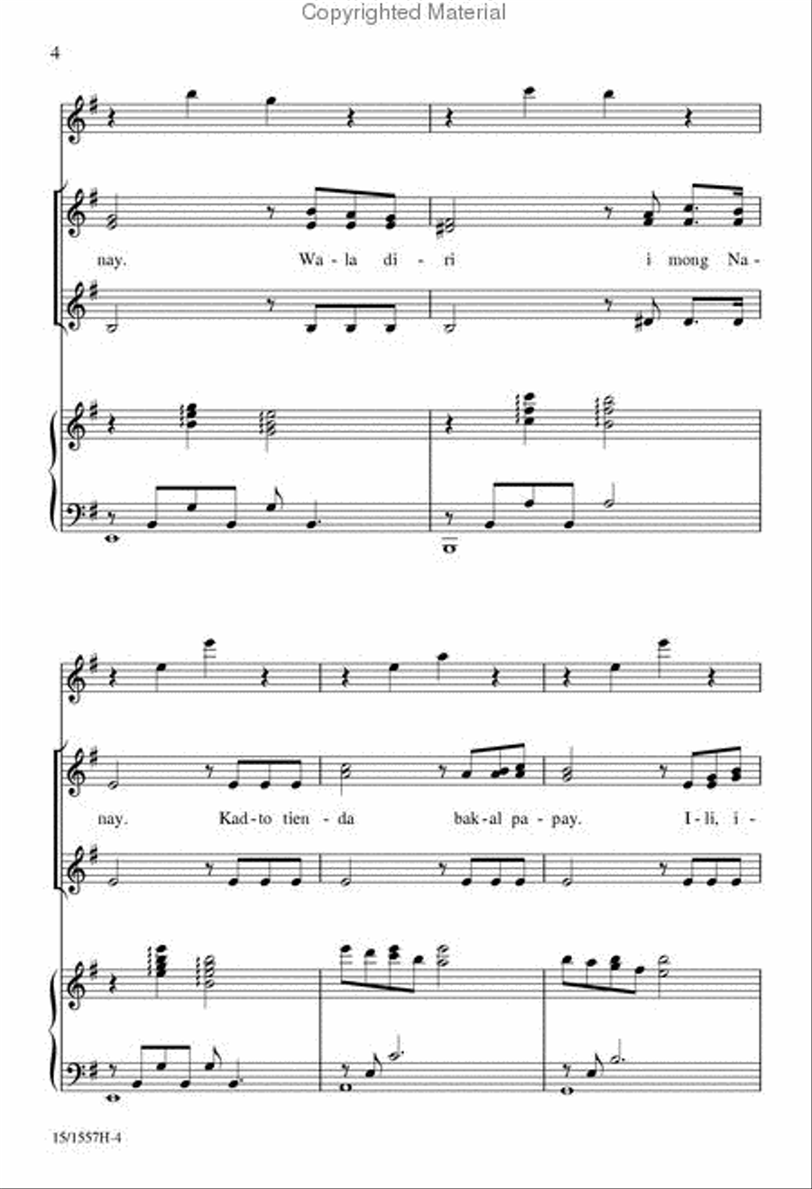 Three Pacific Island Lullabies SSA scores gallery preview page 3