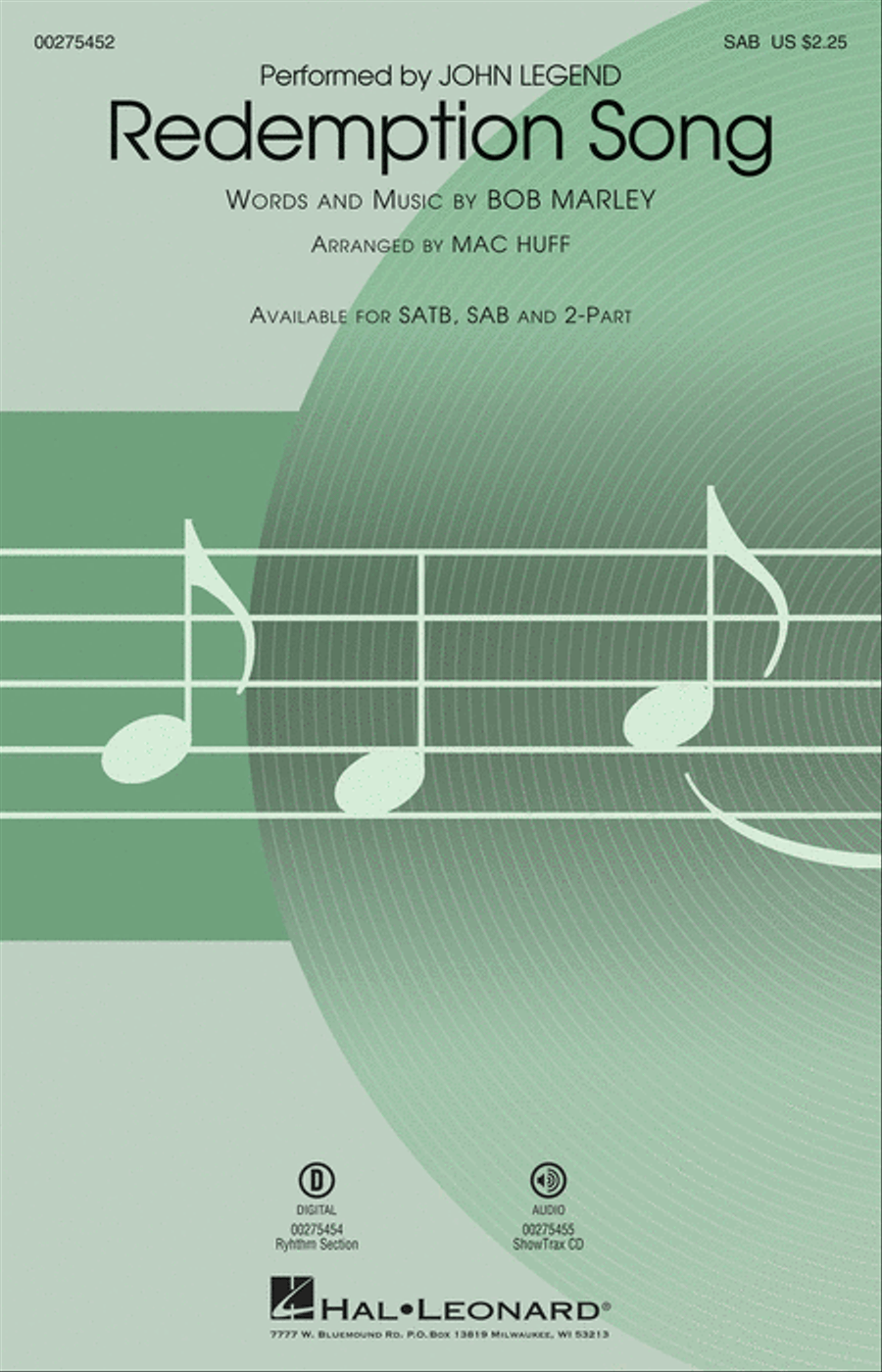 Redemption Song 3-Part scores gallery preview page 1