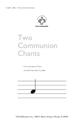 Book cover for Two Communion Chants