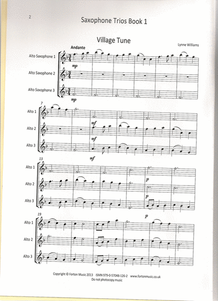 Sax Trios Book 1