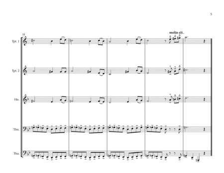Puerto Rican Commonwealth Anthem for Brass Quintet image number null