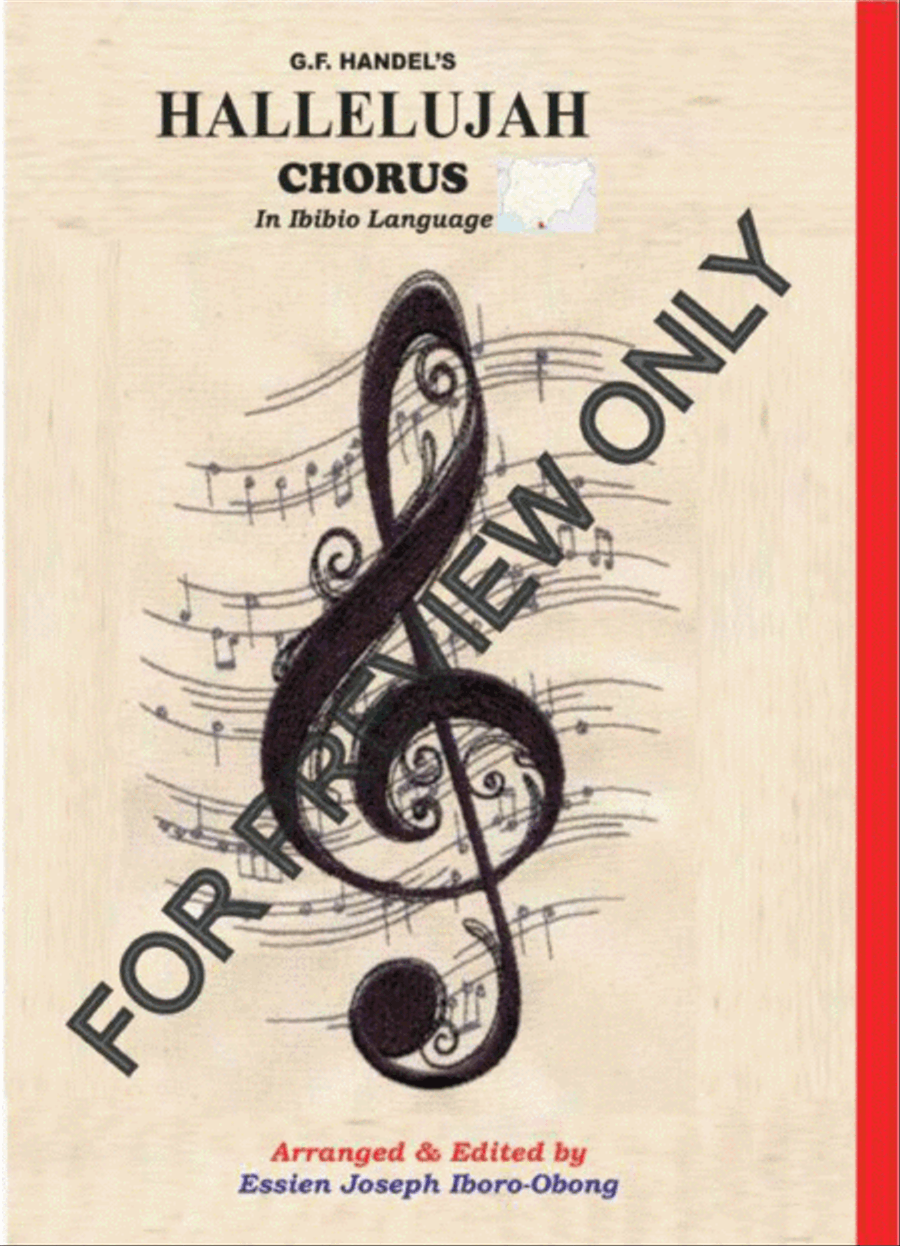 G. F. Handel's Halleluyah Chorus in Ibibio Language 4-Part scores gallery preview page 1