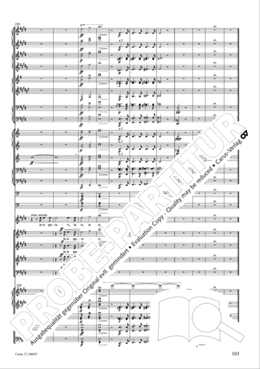 Quattro pezzi sacri Orchestra scores gallery preview page 104