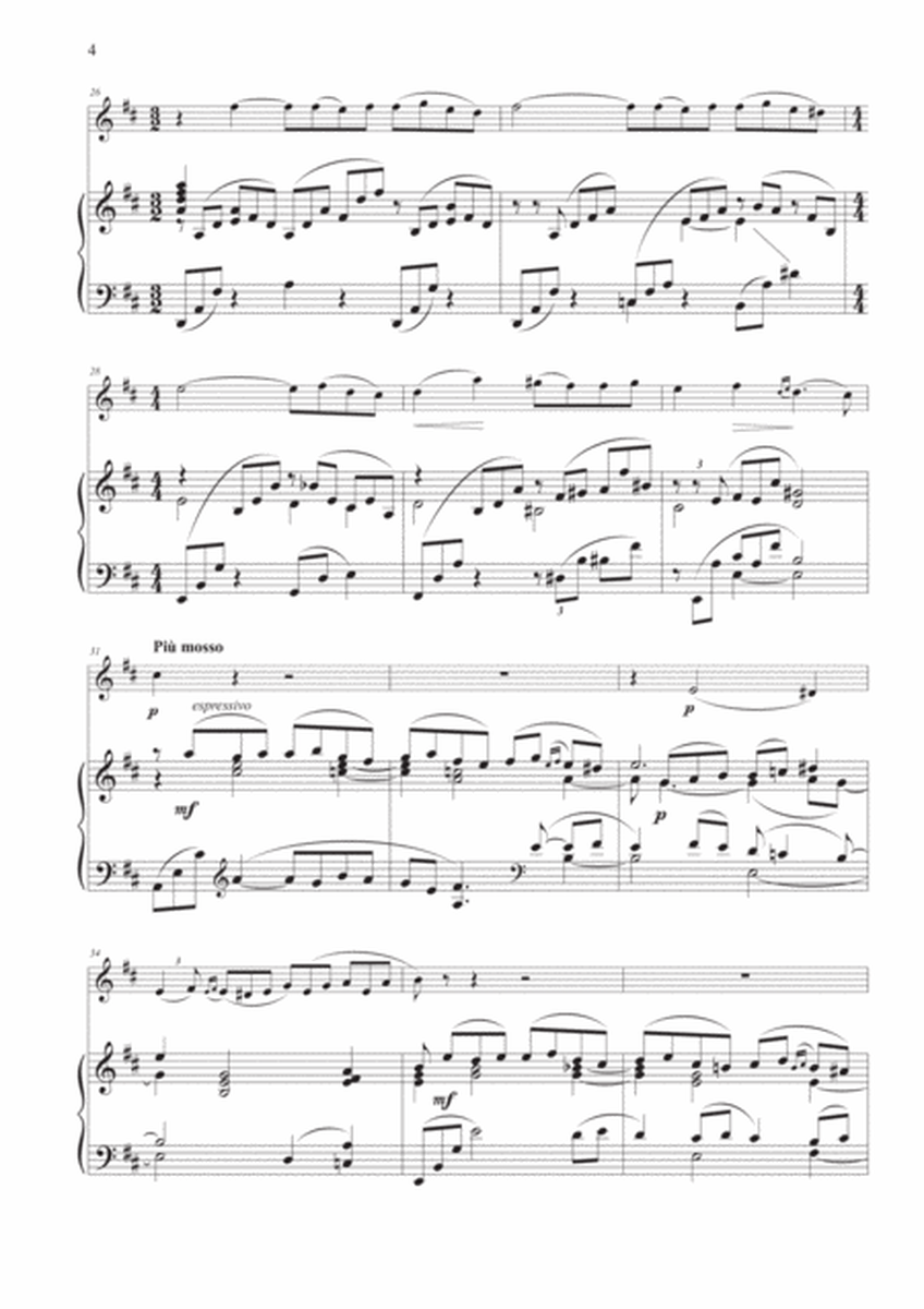 Adagio Sostenuto from "Piano Concerto No. 2" for Oboe and Piano image number null