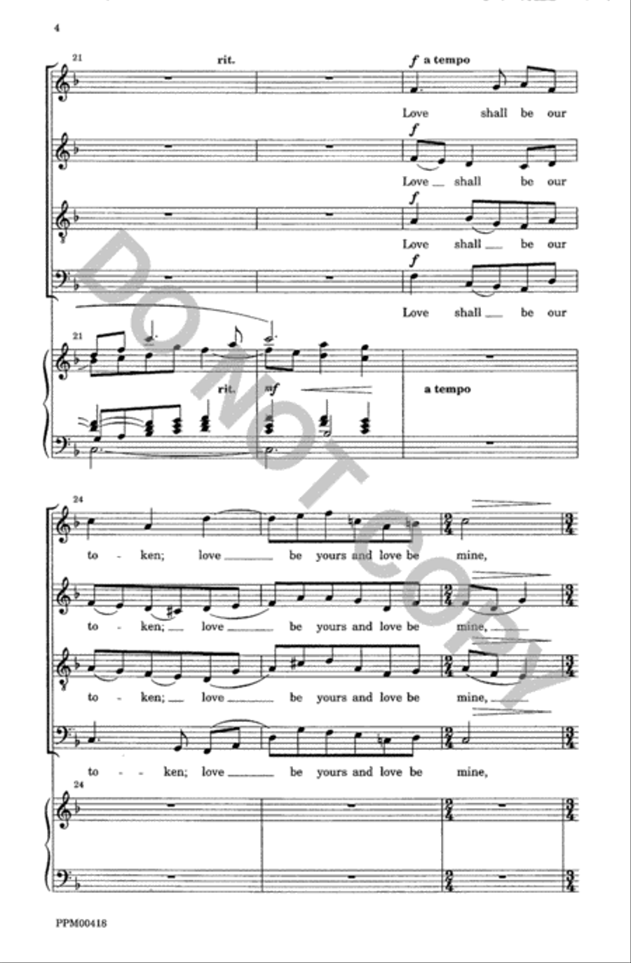 Love Came Down at Christmas 4-Part scores gallery preview page 5