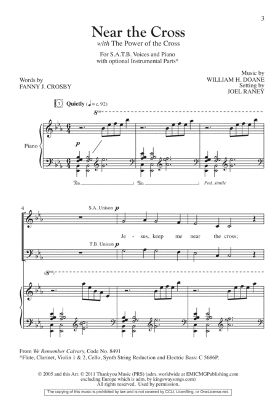 Near the Cross with The Power of the Cross 4-Part scores gallery preview page 2