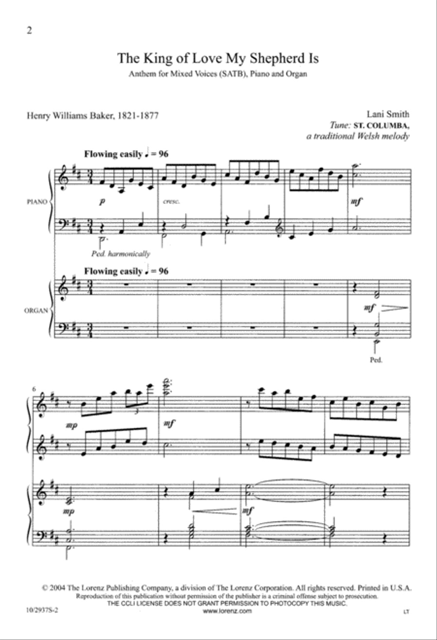 The King of Love My Shepherd Is 4-Part scores gallery preview page 2