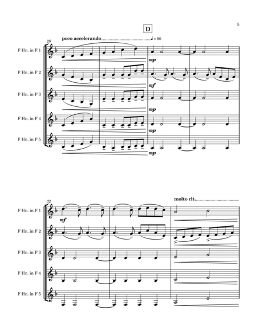 A Walk in Nature Brass Ensemble scores gallery preview page 5