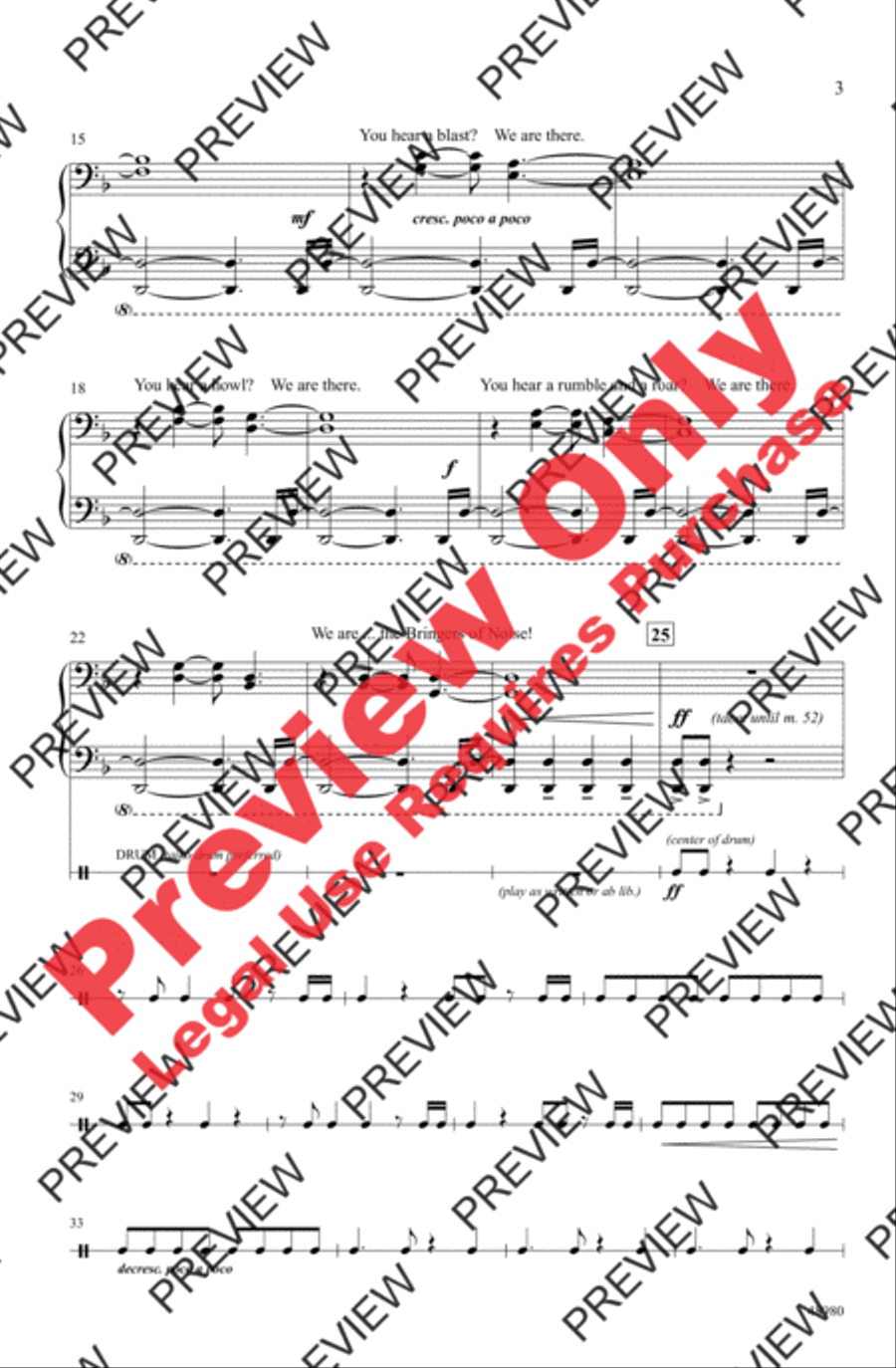Bringers of Noise 3-Part scores gallery preview page 3