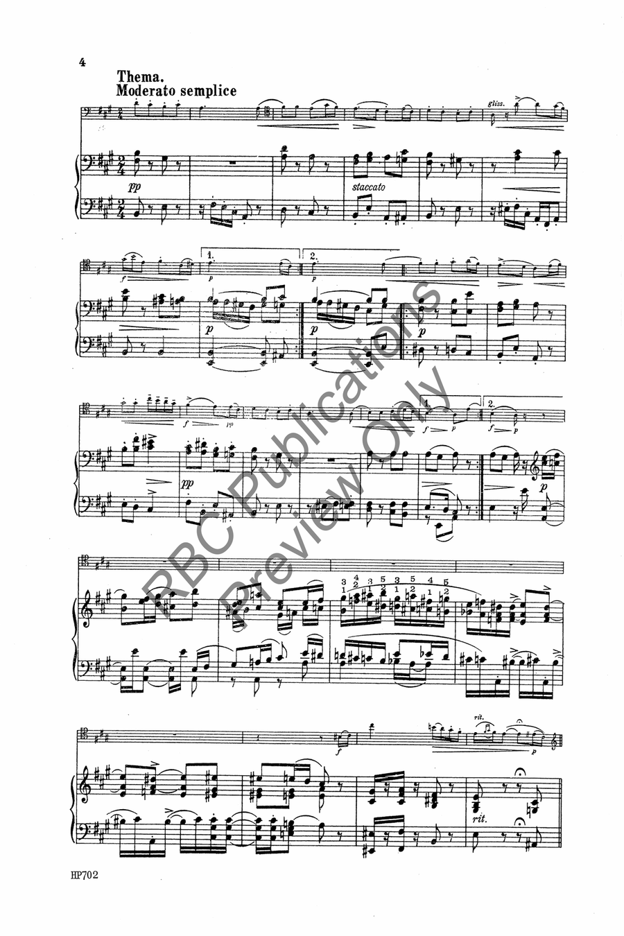 Variations On A Rococo Theme Viola scores gallery preview page 5