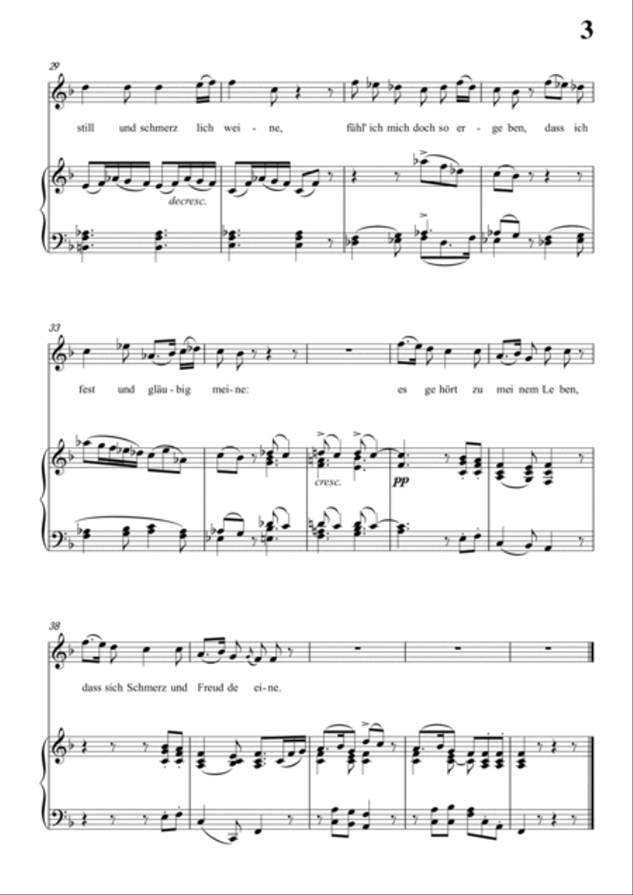 Schubert-Trost im Liede in F for Vocal and Piano Voice scores gallery preview page 4