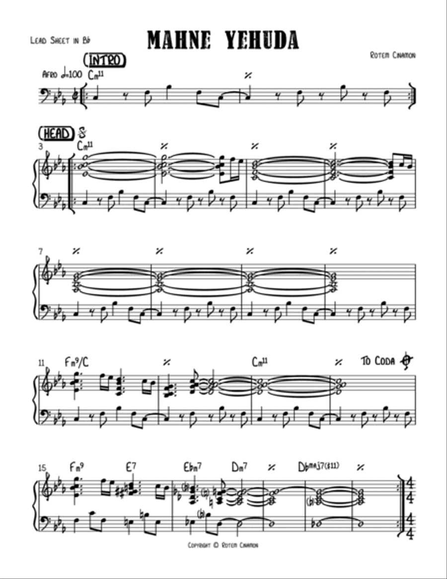 Mahne Yehuda Jazz Ensemble scores gallery preview page 3