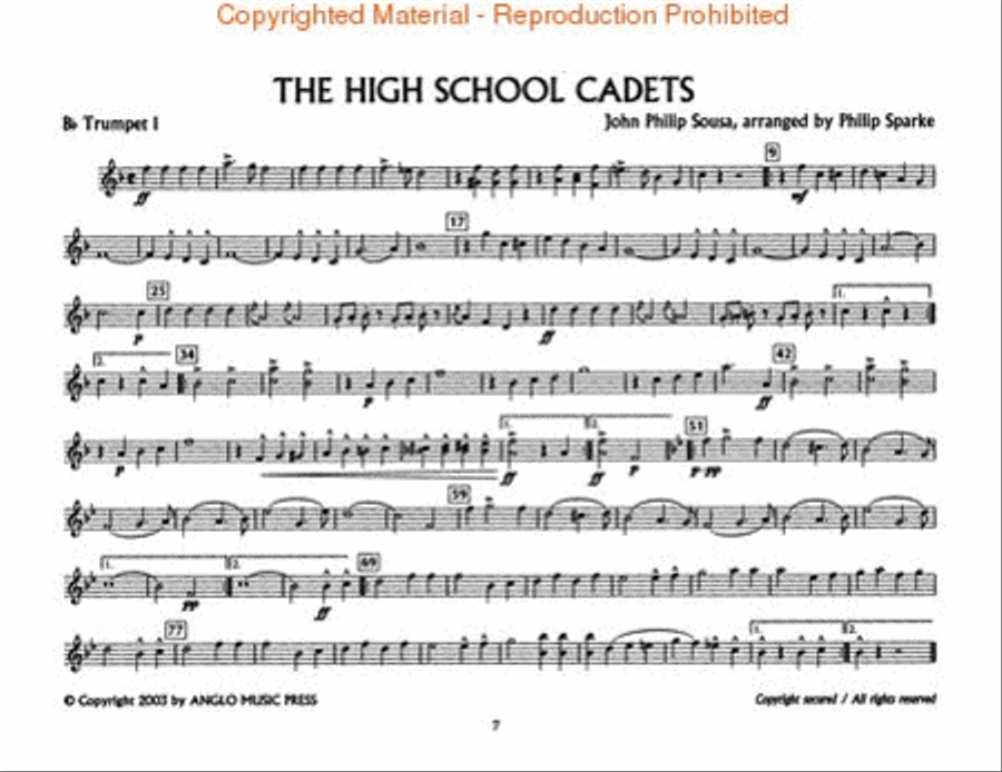 Famous Sousa Marches Concert Band scores gallery preview page 4