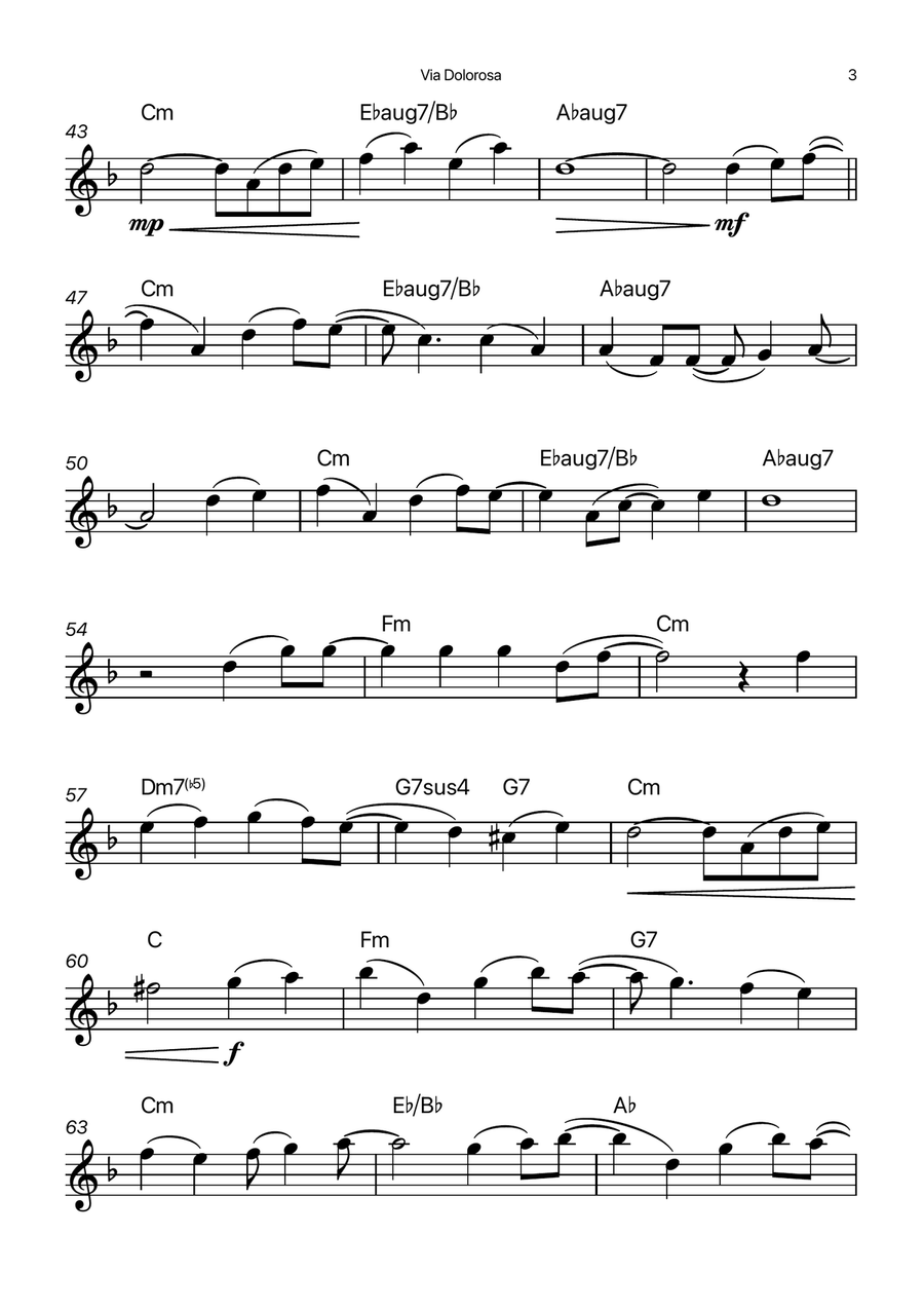 Via Dolorosa Chamber Music scores gallery preview page 3