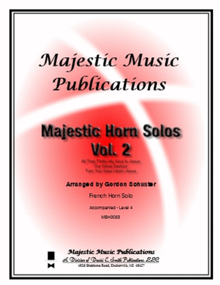 Book cover for Majestic Horn Solos, Vol. 2
