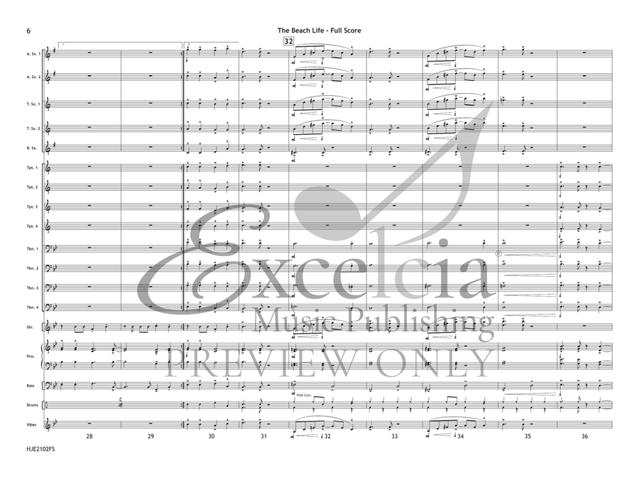 The Beach Life Jazz Ensemble scores gallery preview page 7